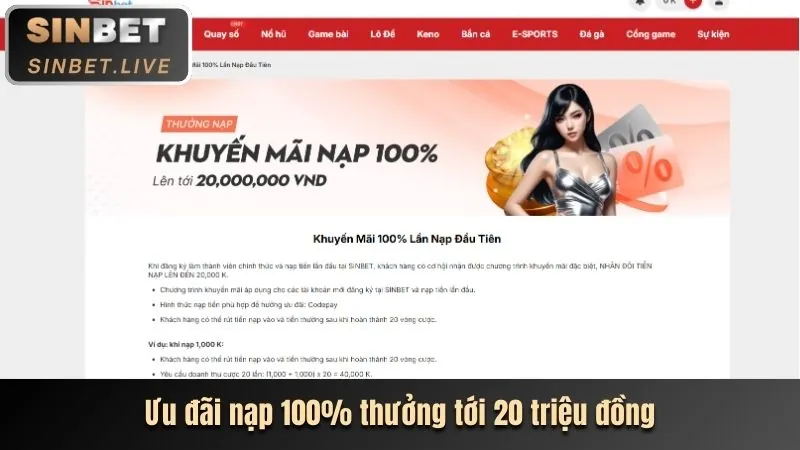 Ưu đãi chào mừng Yeu88